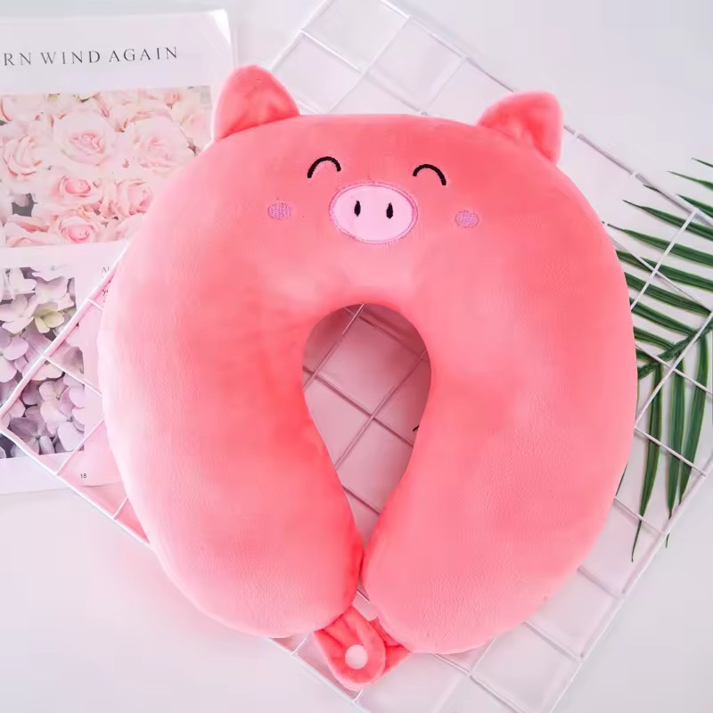 หมอนรองคอหมูชมพู